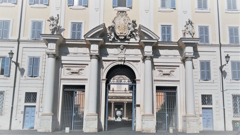 The entrance to St. Cecilia's Basilica in Rome with the cantharus that drove Stefano crazy because it was "just off."
#historicalfiction #bibliophile #reader  #WritingCommunity  #ancientrome #history #renaissancerome