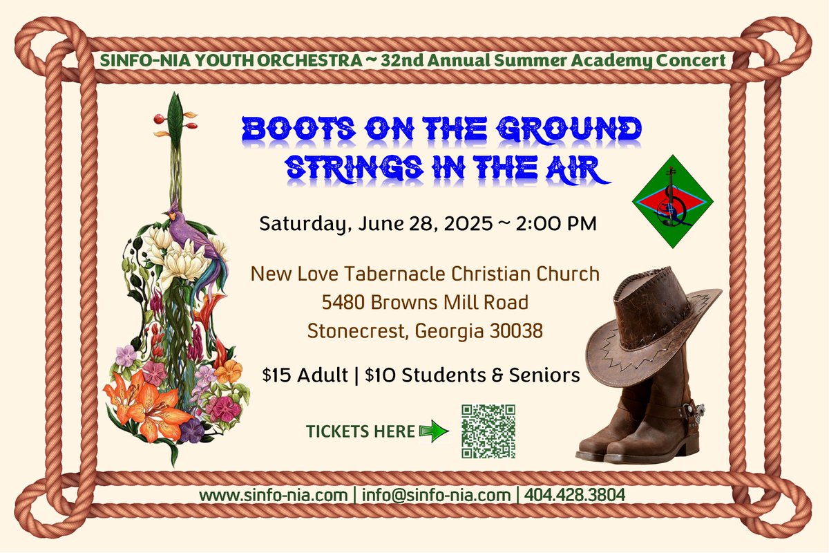 🔥 Sinfo-Nia Turns 35 — and We’re Bringing the Heat! 🔥 Witness the next generation of talent at the 32nd Summer Academy Concert and hear “Boots on the Ground”, and salutes to  Sly &amp; the Family Stone,  Ashford &amp; Simpson, Roy Ayers and Florence Price. sinfo-nia.com/2025-summer-ac…