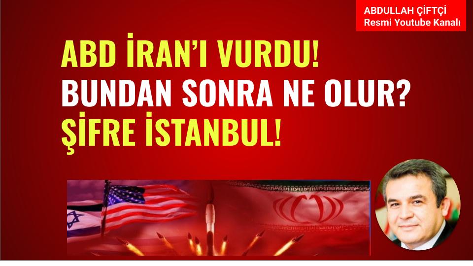 Arkadaşlar

ABD İran'ı vurdu!
Bundan sonra ne olur?
Şifre İstanbul!

Detaylar Youtube kanalımda video sohbetinde
youtube.com/watch?v=-waPyH…