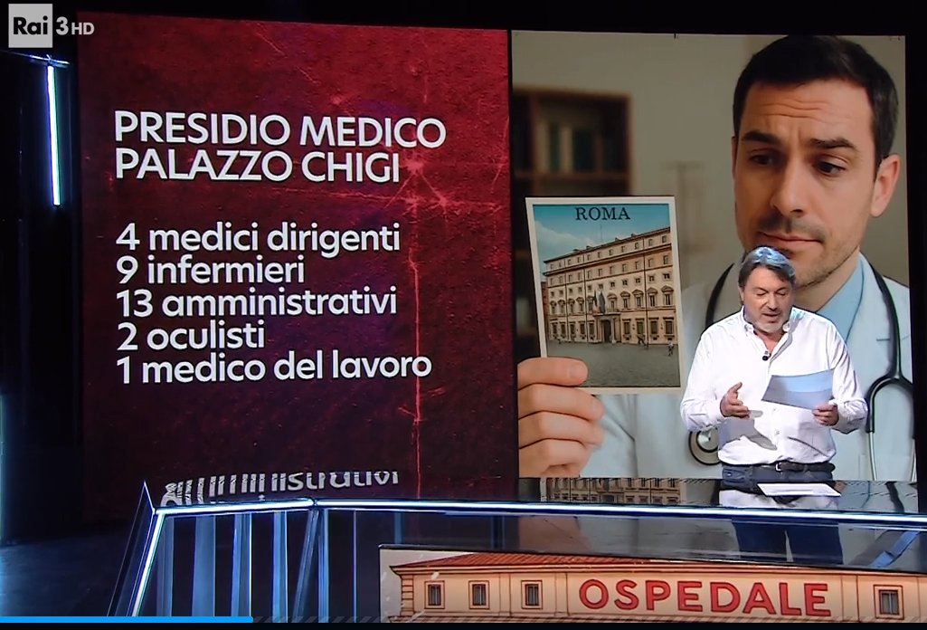 Mentre mancano medici nel paese ......
Manca solo la massaggiatrice 
Costo 2.300.000 euro

#report