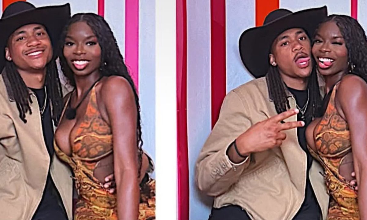 KeepingItJee's tweet photo. Yall say Taylor isn’t attracted to Olandria. Have yall ever seen a man around his first baddie? #LoveIslandUSA https://t.co/1zDpYuHLR8