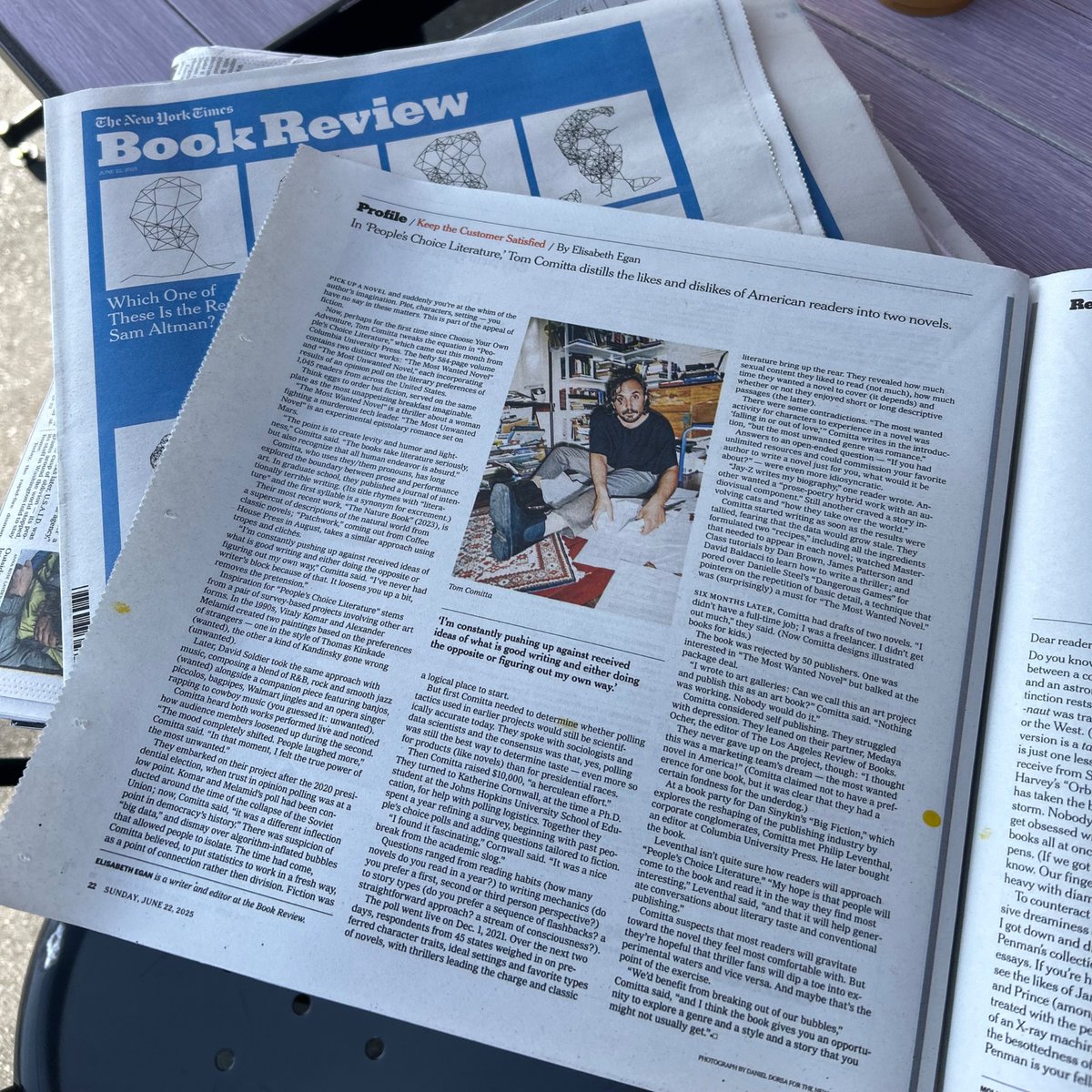 Very grateful to be in the Book Review today. Young poet me wouldn’t believe it. Even me two months ago and today doesn’t