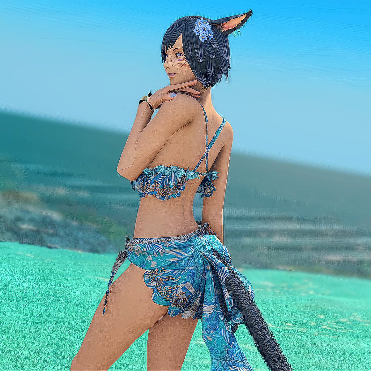 No beach party for me, I prefer to stay the outsider who doesn't really consider thenself to be a full-on part of the community. However, beach pics did sound quite nice 👙💜

#GPOSERS #FFXIVScreenshot #FFXIVDiabolos #FFXIVCrystal #FFXIVMiqote #KAOS