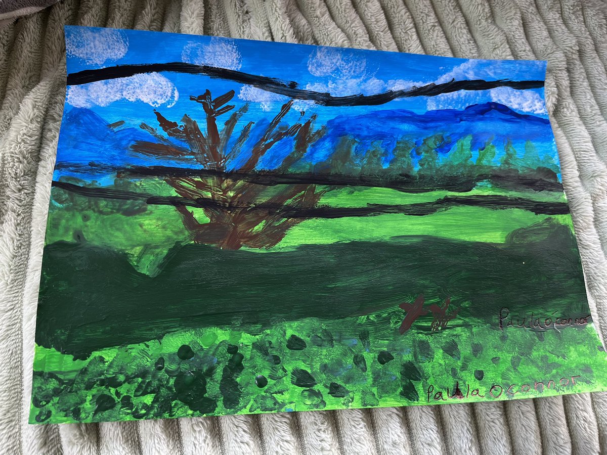 Acrylic painting of the country side