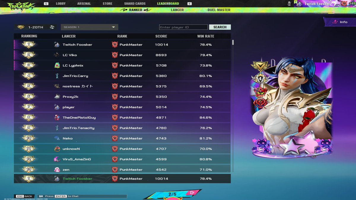 First 10K RP Player in FragPunk and possibly the last❤️