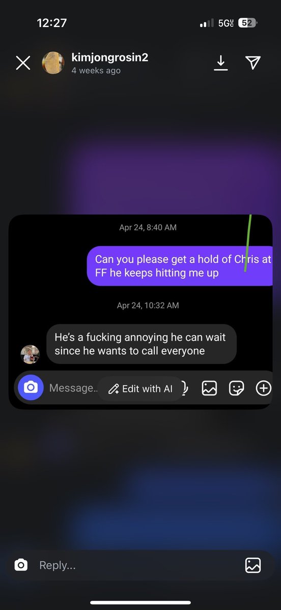 floraandflame's tweet photo. @kimjongrosin This is not speaking up. Speaking up would be hey man why havent you do you still owe Chris from 6months ago while you travel first class around the world. Yeah they are so shitty Mike sold them all. Youre so goofy it must hurt your head when you try and use it. https://t.co/xrGoJlnd83