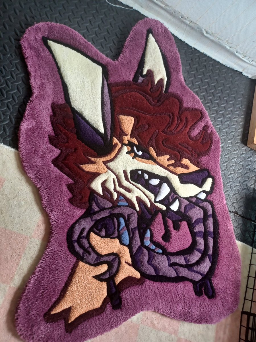 TangledWorms's tweet photo. 🦘🦘🦘🦘🦘🦘🦘
This boy will be jumpin' his way home soon! 

Really fun rug done for @lobotomizedarts https://t.co/RNajcQDxDy