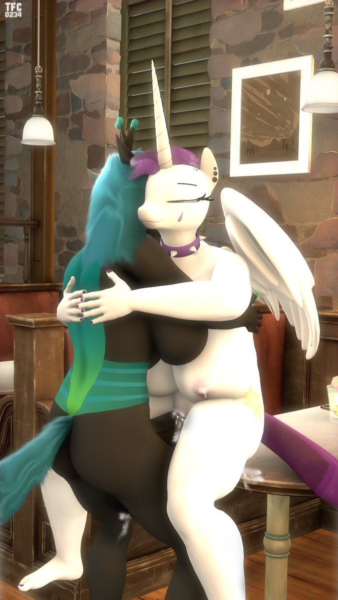 Ars Dark TFC0234 SFM 18+ 🇺🇦 (Commission: Open) (@sfm_tfc0234) on Twitter photo Chrysalis and Celestia (2/2)  
Commission Chrysalis and Celestia (2/2)  
Commission