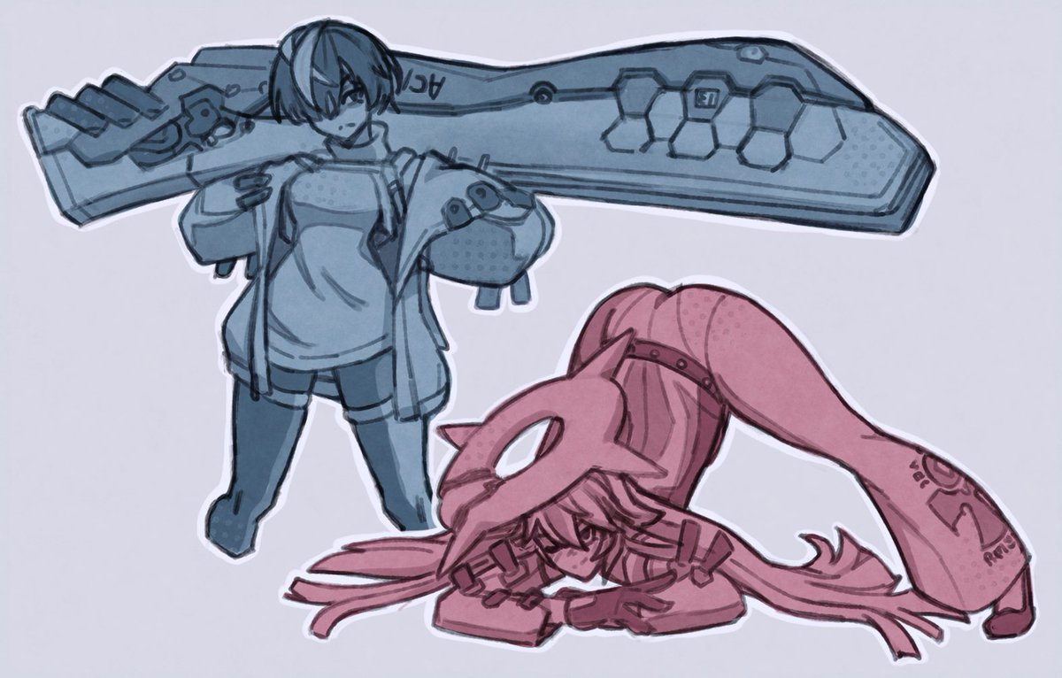 _Kuroi_Oni_'s tweet image. I've been playing Guilty Gear recently, which character would you like me to draw?