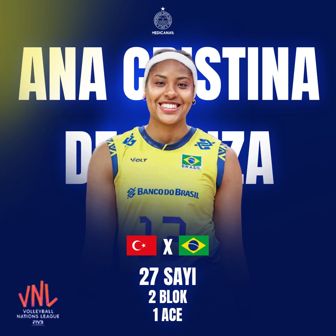 FBvoleybol's tweet photo. Mili takımımız karşısında Ana Cristina! 💛💙

🇹🇷 x 🇧🇷

2️⃣7️⃣ Sayı! https://t.co/hQl2ujajtd