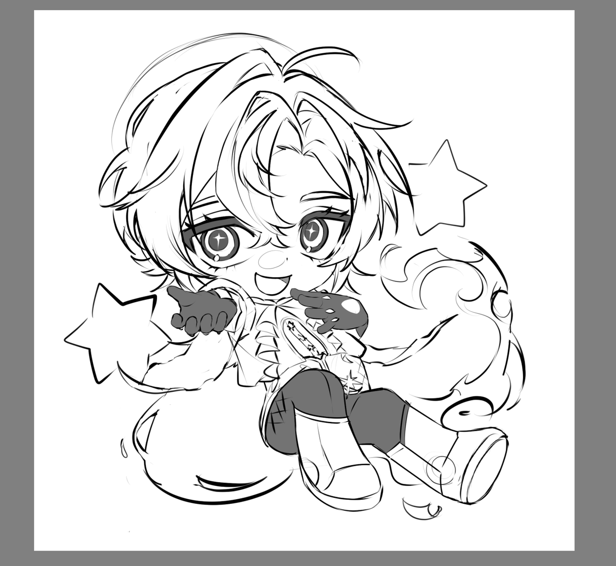 chibi comm rough sketch 