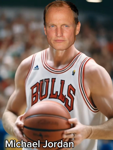 beachclubman's tweet photo. @OliLondonTV Woody Harrelson is...GOAT: The Michael Jordan Story https://t.co/IJhGDljdyP