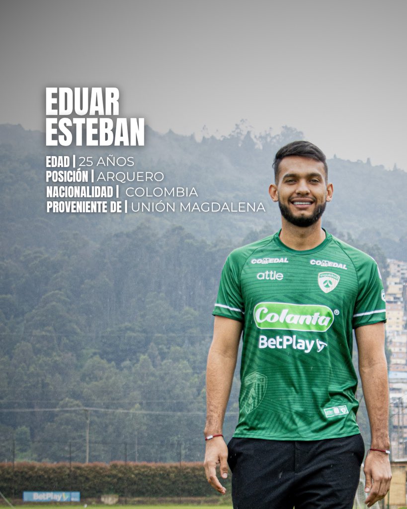 ⚽️ #Deportes | El santandereano Eduar Esteban fue oficializado como nuevo jugador de Equidad. Eduar, es un portero de 25 años, salió del barrio Campo Hermoso de Bucaramanga, jugó en Real Santander, Cúcuta Deportivo y su último equipo fue el Unión Magdalena, en primera división.