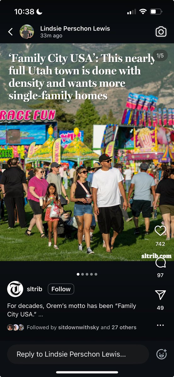 _sky_sorensen_'s tweet image. The Trib caught my wife and me in our element. Can’t even enjoy Orem Fest without the paparazzi finding us smh.
I expect my royalty payment to be in the mail by tomorrow @sltrib