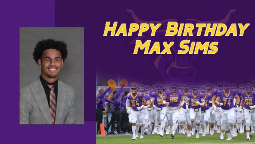 Maverick Football Scoop (@maverick_scoop) on Twitter photo We here <a href="/MinnStFootball/">Minnesota State Football</a> would love to wish <a href="/MaximusSims/">Maximus Sims</a> a VERY HAPPY BIRTHDAY! We hope you have a Great Day! #MavFam 🤘🏽😈🎉🎂🥳 We here <a href="/MinnStFootball/">Minnesota State Football</a> would love to wish <a href="/MaximusSims/">Maximus Sims</a> a VERY HAPPY BIRTHDAY! We hope you have a Great Day! #MavFam 🤘🏽😈🎉🎂🥳