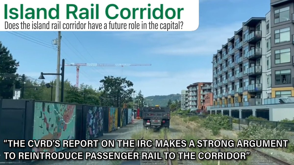 WarrenSkaalrud's tweet photo. Regional community and transportation planners are taking notice of the Vancouver Island Rail Corridor asking questions like "Does the island rail corridor have a future role in the capital" and saying "The CVRD's report on the IRC makes a strong argument to reintroduce passenger rail to the corridor"

The hi-rail truck tour that the Island Corridor Foundation had is paying off.  The corridor has been out of sight out of mind for far too long.  Once you see it you'll get why we and 27,640 others are so passionate about restoring it.  https://t.co/XOuBPjGePP

Restore Island Rail
https://t.co/rLUJRI7fTk