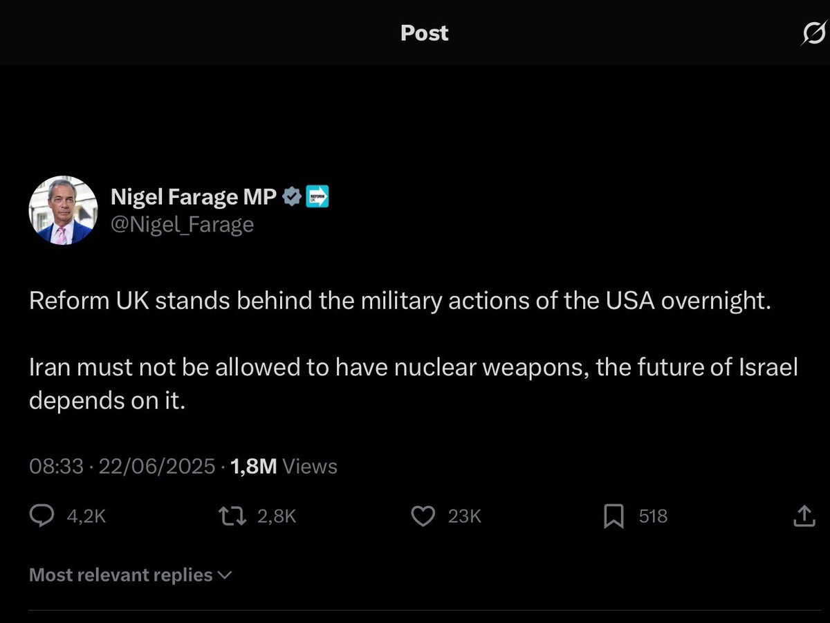 Hard to fathom how someone long known for visceral antisemitism—once seen marching through a village singing Nazi songs in his sordid youth—can suddenly care about the safety of Israel!…👇🤔