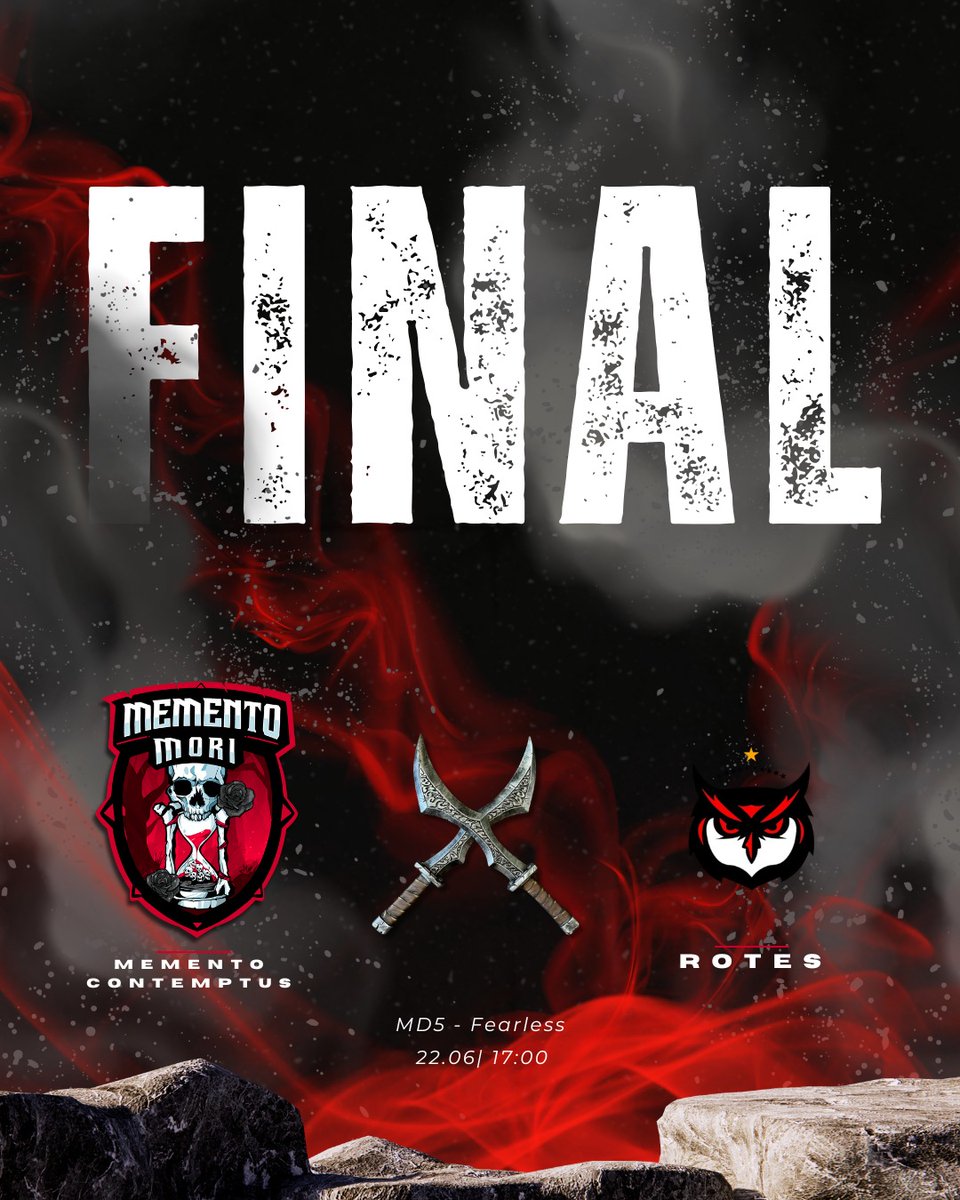 Memento Mori (@mmtmori1) on Twitter photo Flectere si nequeo superos, acheronta movebo!
Se não posso dobrar os céus, moverei o inferno em busca do troféu!
x <a href="/RotesESports/">Rotes E-Sports</a> - MD5 Fearless
Vocês podem acompanhar aqui:
twitch.tv/reedzinnn Flectere si nequeo superos, acheronta movebo!
Se não posso dobrar os céus, moverei o inferno em busca do troféu!
x <a href="/RotesESports/">Rotes E-Sports</a> - MD5 Fearless
Vocês podem acompanhar aqui:
twitch.tv/reedzinnn