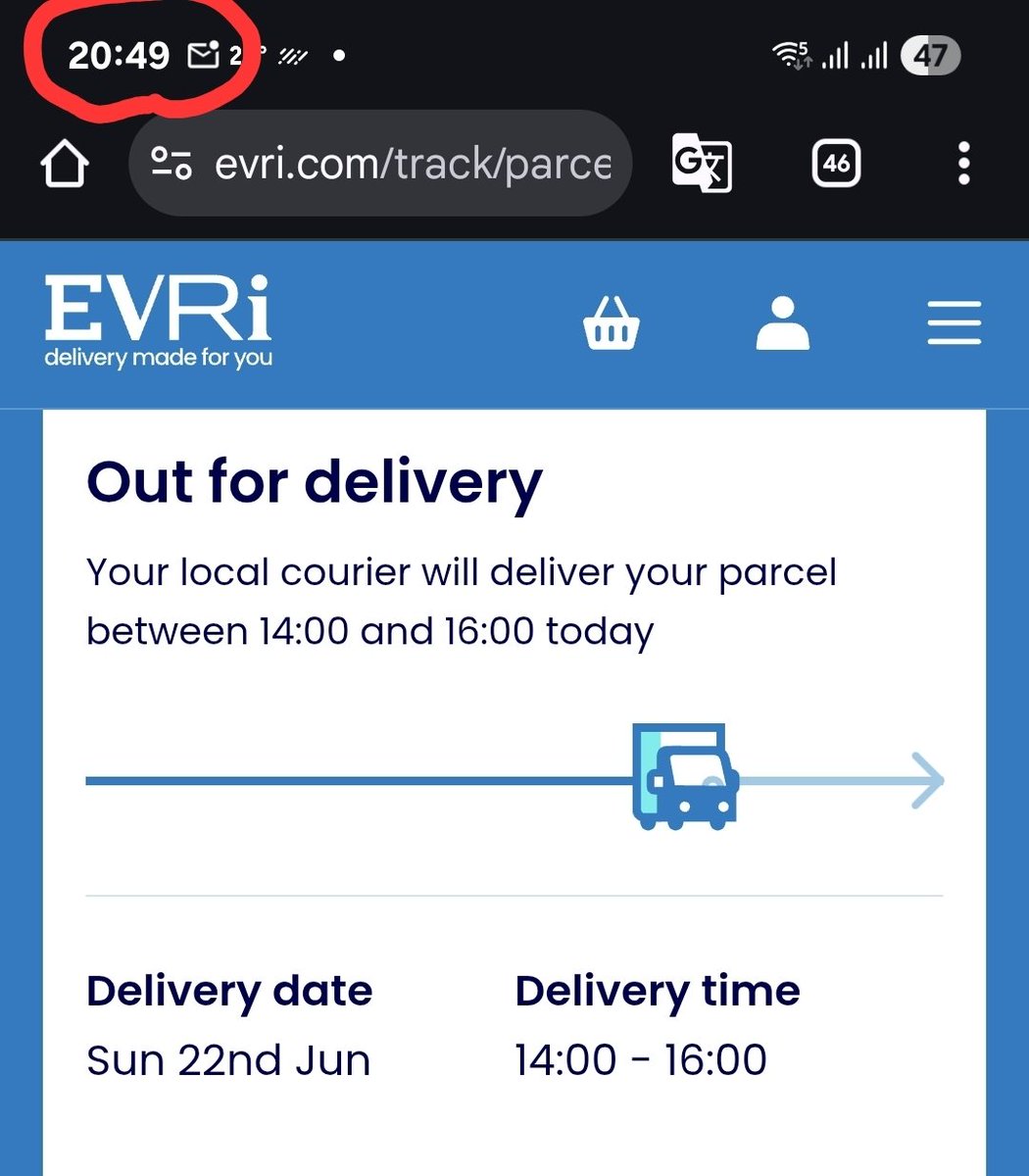 Let's face reality #Evri, it's not coming today is it?