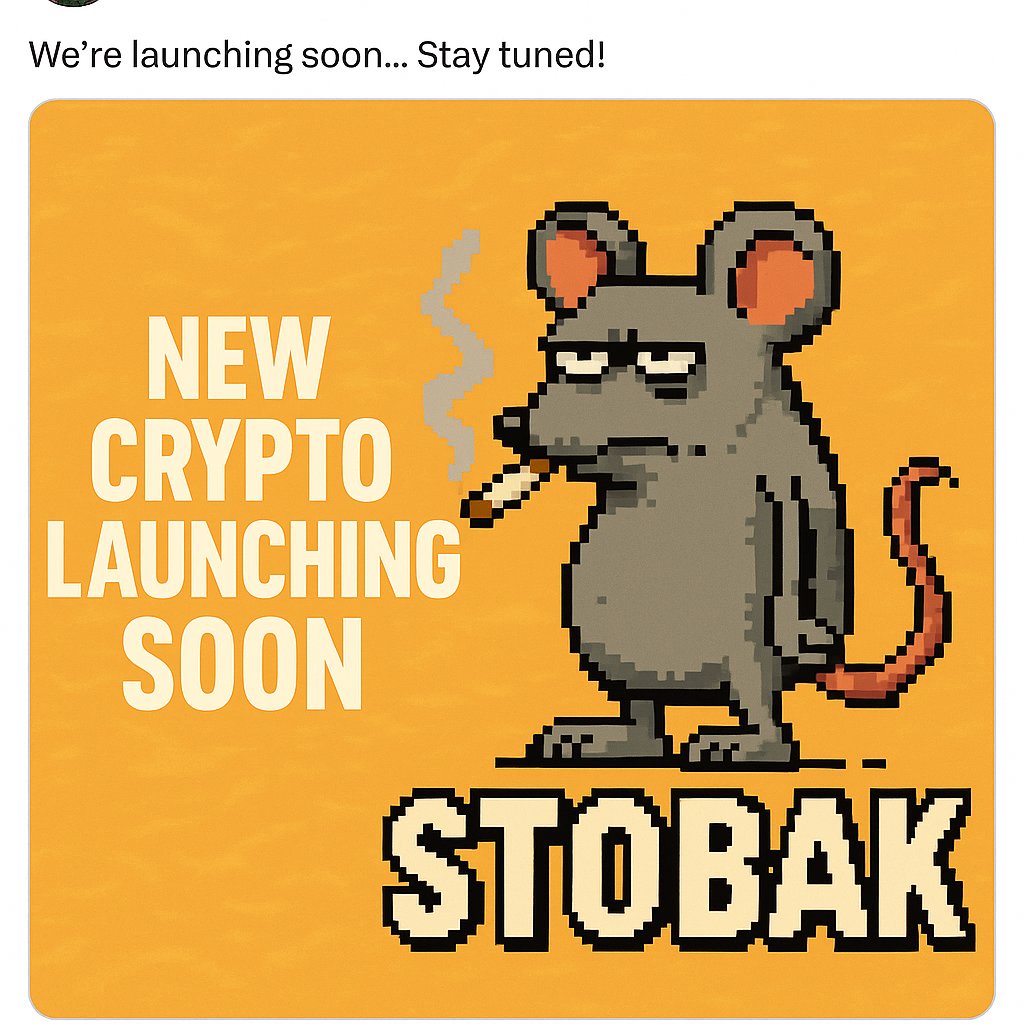 _Tobak_Rat's tweet photo. 🐀💨 The rat is coming.
Fired by the cartoons. Adopted by Solana.$TOBAK – The most toxic meme coin you've ever loved.⚠️ Launching soon.
#TOBAK #Solana #MemeCoin #RatSeason https://t.co/xG498Tp9Kd