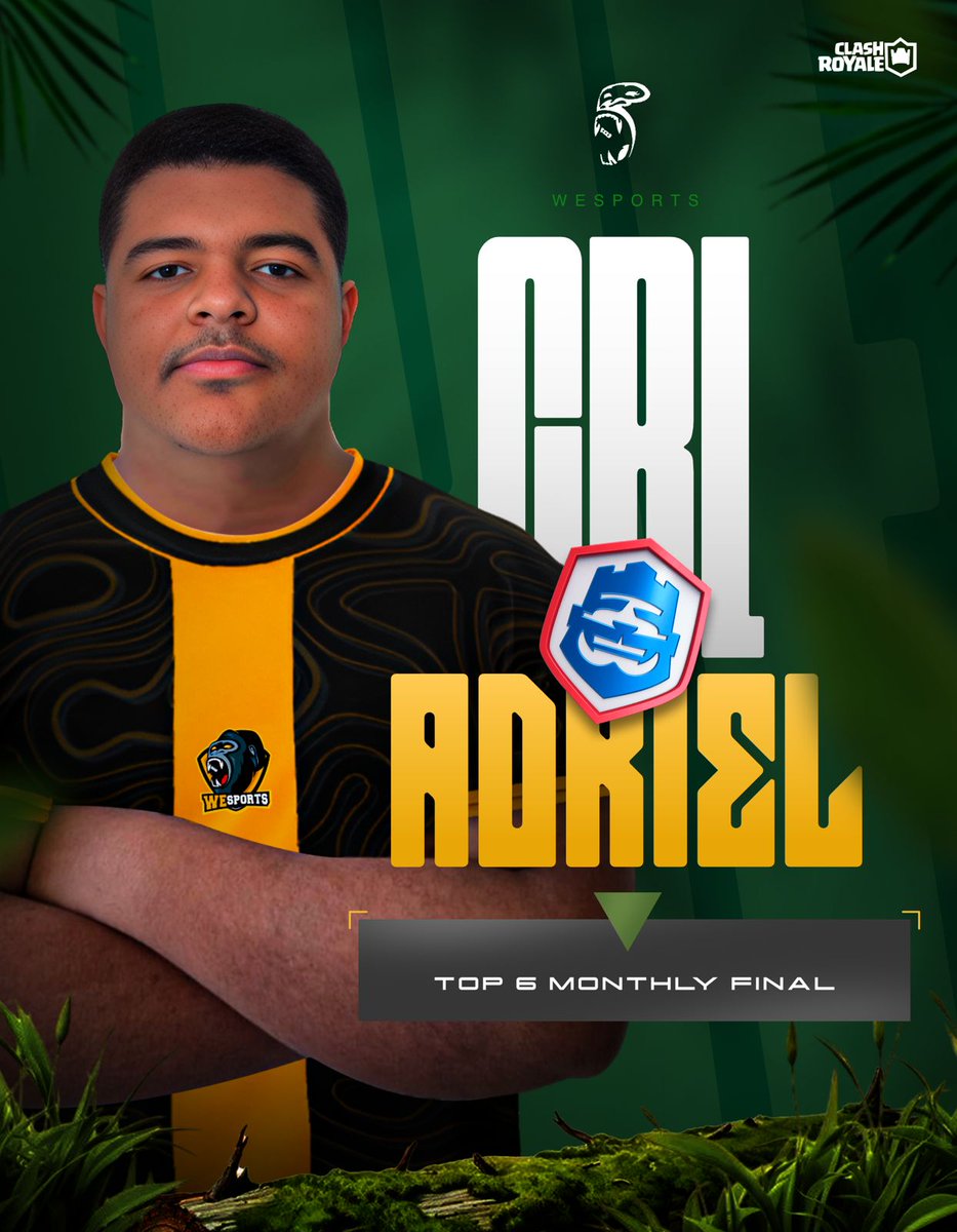 🌿 C R L 🌿

Clash Royale has around 2M active players each day, 60M active users each month. The best 1000 players of those were invited for the first monthly qualifier.

Be proud of yourself that you managed to be among the best six.

This season is yours. <a href="/AdrielEduardo11/">Adriel</a> 🫶