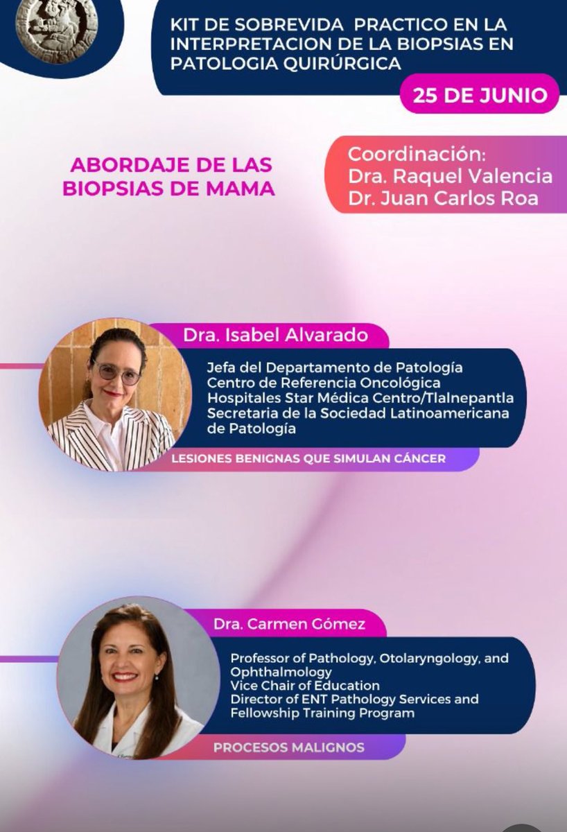 Hola a todos, para invitarte este miércoles 25 de Junio a nuestra sesión de la SLAP, en esta ocasión se abordarán tópicos selectos en la práctica de la patología mamaria.⁦20.00 hrs, Bolivia. ⁦<a href="/SLAPpatologia/">SLAP Patología</a>⁩