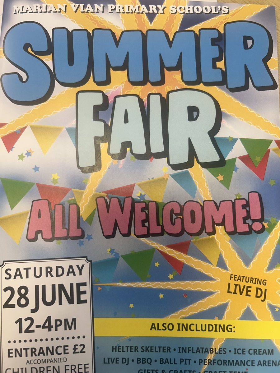 The summer fair is next Saturday.