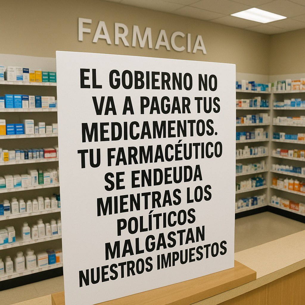 El gobierno de la <a href="/GVAsanitat/">GVA Sanitat</a> ha comunicado a las farmacias de la Comunidad Valenciana que va a retrasar UN MES el pago de los medicamentos dispensados desde el 1 de mayo.
Ahora somos los farmacéuticos los que debemos hacer frente a pólizas de credito, intereses, préstamos, etc…