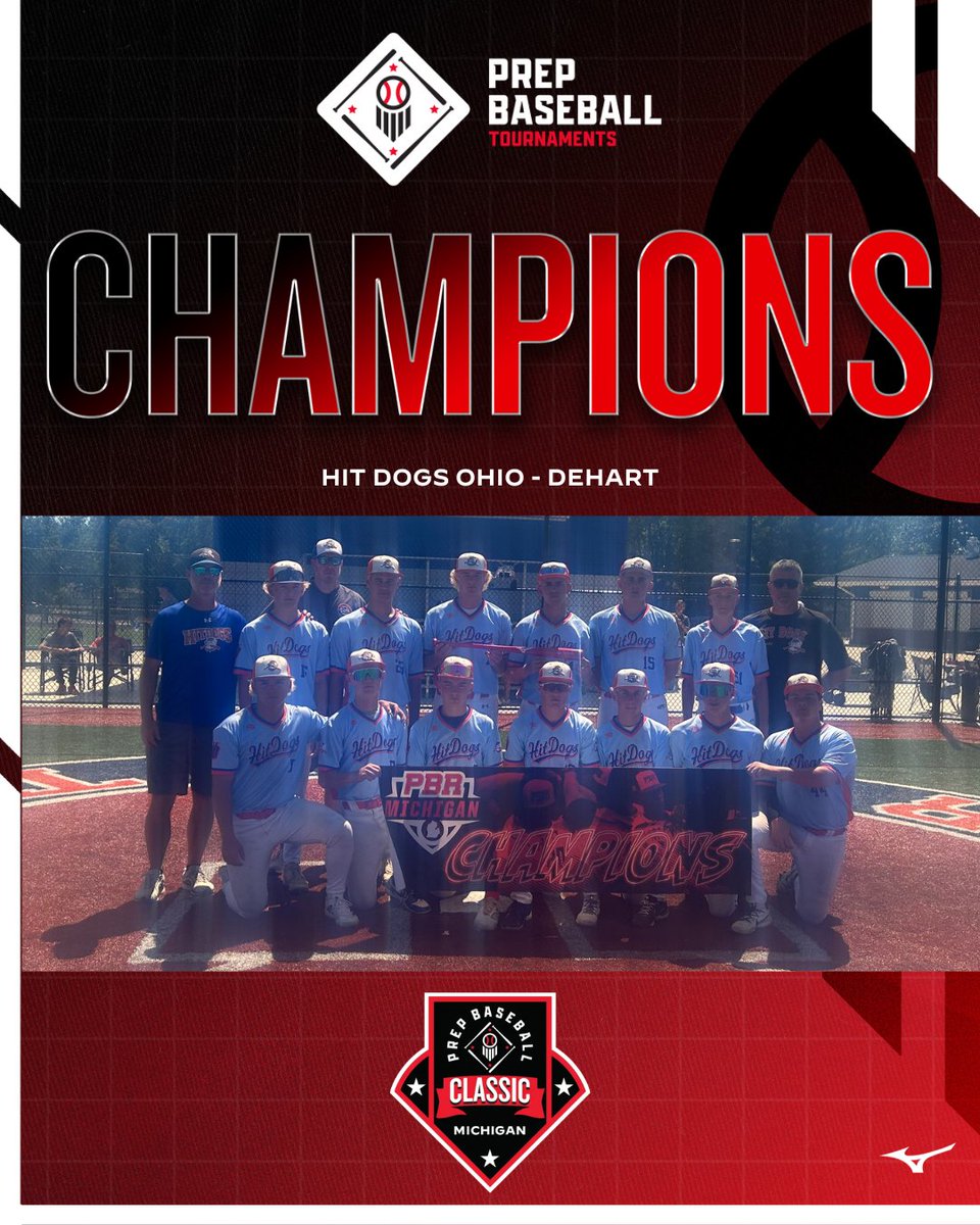 Prep Baseball Michigan (@prepbaseballmi) on Twitter photo 🥇TOURNAMENT CHAMPIONS 🥇
Hit Dogs Ohio - Dehart | <a href="/ohhitdogsdehart/">Ohio Hit Dogs DeHart 15U</a>
Championship Game MVP - Andrew Bendeck
🏆 PBT Michigan Summer Classic🏆
⚾️ 15U Champions
📅 6/19-6/22
📍 Kalamazoo, MI
<a href="/PBRTournaments/">Prep Baseball Tournaments</a> | <a href="/PrepBaseMIScout/">Prep Baseball Michigan Scouting Coverage</a> 🥇TOURNAMENT CHAMPIONS 🥇
Hit Dogs Ohio - Dehart | <a href="/ohhitdogsdehart/">Ohio Hit Dogs DeHart 15U</a>
Championship Game MVP - Andrew Bendeck
🏆 PBT Michigan Summer Classic🏆
⚾️ 15U Champions
📅 6/19-6/22
📍 Kalamazoo, MI
<a href="/PBRTournaments/">Prep Baseball Tournaments</a> | <a href="/PrepBaseMIScout/">Prep Baseball Michigan Scouting Coverage</a>