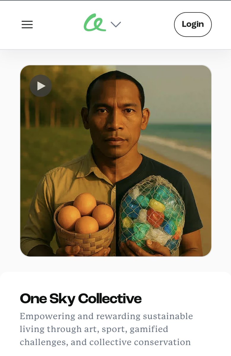 With <a href="/OneSkyCo/">OneSkyCollective</a> your efforts (none of us are perfect) to live sustainably will result in trees planted by farmers in Africa, and ocean plastic collected and repurposed in Indonesia without costing you a penny.

Help us scale even further by voting for us <a href="/ArtizenFund/">Artizen</a>
