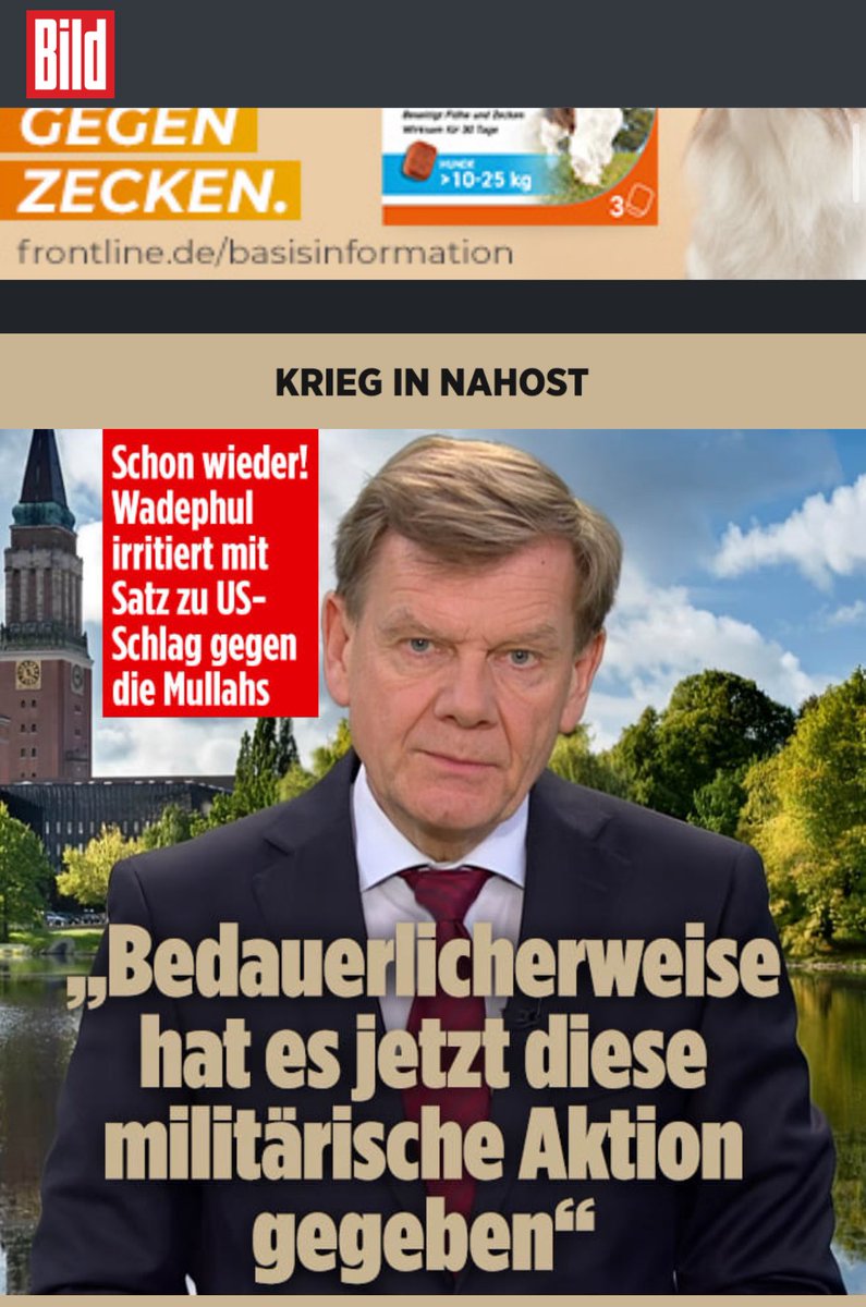 Es ist ja nicht so, als würden wir den Wadephul mögen, aber es ist interessant, dass Reichelt und Bild seit kurzem die ganze Zeit gegen ihn hetzen. Ein Schelm, der eine Agenda dahinter sieht.