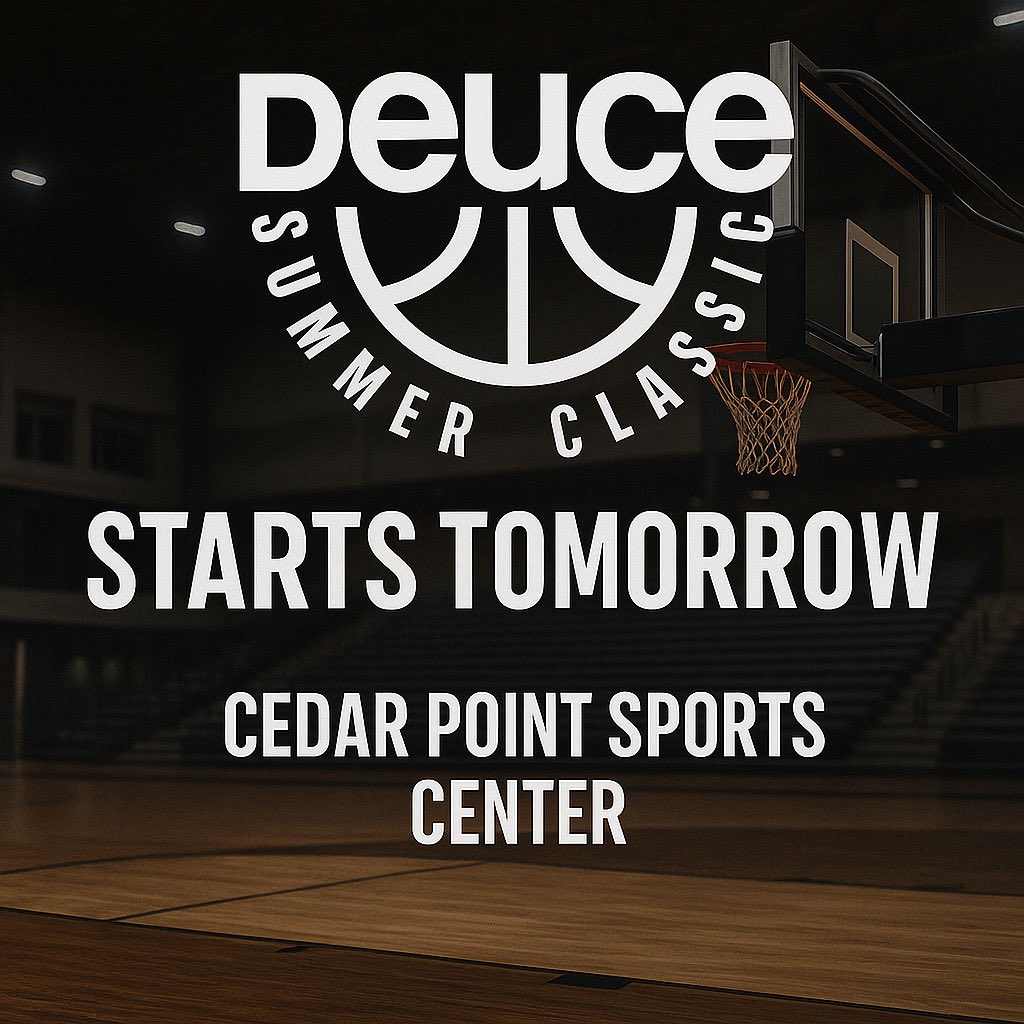 BYOGHS's tweet photo. π Itβs officially go time!
Doors open at 8AM tomorrow at the Cedar Point Sports Center and weβre tipping off with 10 games at 9AM sharp! ππ₯
Swing by the Deuce Brand Pop-Up Shop for exclusive gear β limited drops, first come, first served ππ₯
#DeuceSummer25 https://t.co/cdCdIiVF8f