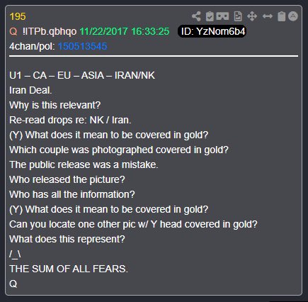 CanaryNCoal's tweet photo. Who wears gold?

The Go'uld respect the Asguard.
WHY?
Peace Through Strength.
Majestic.

Question.
The Goa'uld
respect the Asgard - correct spelling?
Answer.
[a] + [u] = Au (A.u.)

#Q2619 #Q196 #Q197 #Q1771 #Q195 #Q194
Coincidence? https://t.co/dhtj1rvS0i