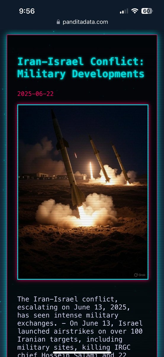 panditadata's tweet image. Israel Iran Conflict Update