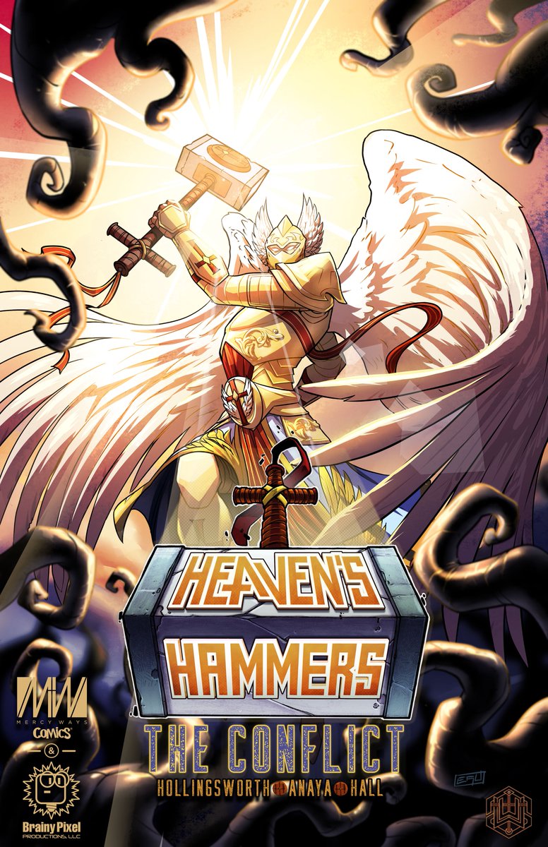 Looking for an EPIC, FAITH-FILLED comic about the spiritual warfare that is going on all around us and how we win? 

Check out Heaven's Hammers, an awesome comic about hammer-wielding angels crushing demons!  

brainypixels.com/shop/ols/produ…