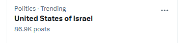 "United States of Israel" is now trending