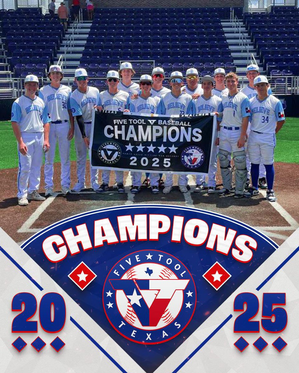 🏆CHAMPIONS🏆

Congrats to @METxDallasFW Najera 17U on winning the 17U/18U American Blue Division of the <a href="/FiveTool/">Five Tool Baseball</a> Texas TCU State Championship! 

#WatchEm