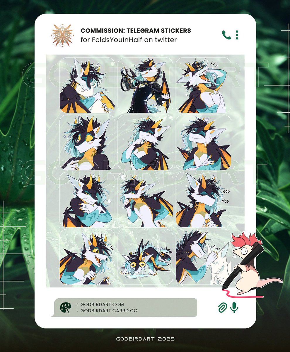 godbirdart's tweet image. γ TELEGRAM STICKERS: ORIGAMI γ π
commission for @FoldsYouInHalf