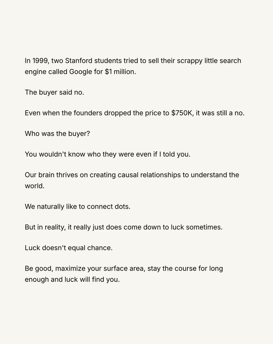 We often underestimate how much luck plays a role in success