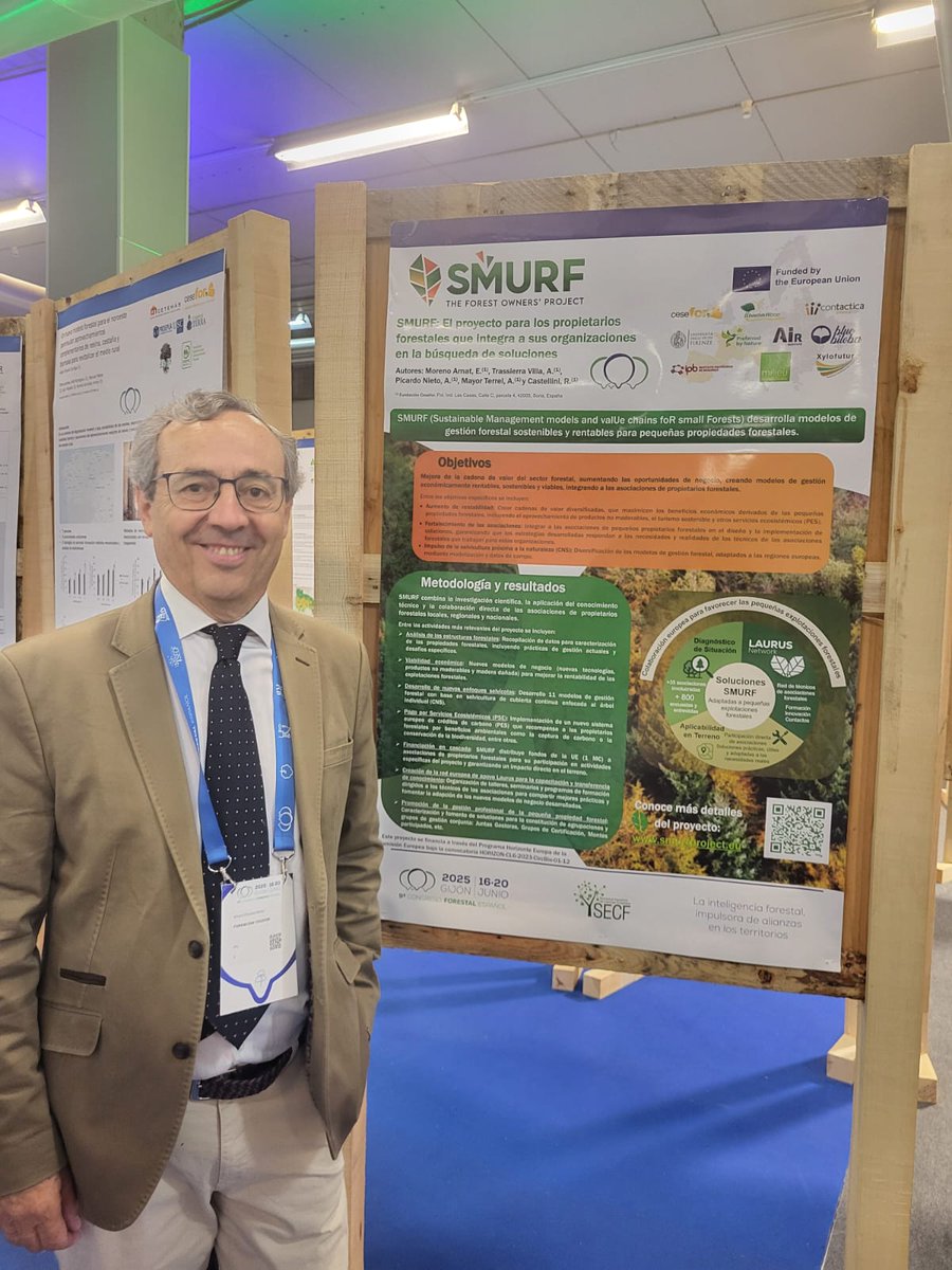 smurfproject's tweet photo. 🌲 SMURF was featured at the 9th Spanish Forestry Congress @congresoforesta sharing its mission to empower #SmallForest owners via cascade funding &amp; #CarbonMarkets. Thanks to @Cesefor &amp; @PfN_org for driving the discussion! 🌳🌿 #SMURF #Forestry  #CFE2025 #LaurusNetwork https://t.co/laj2tywx1w