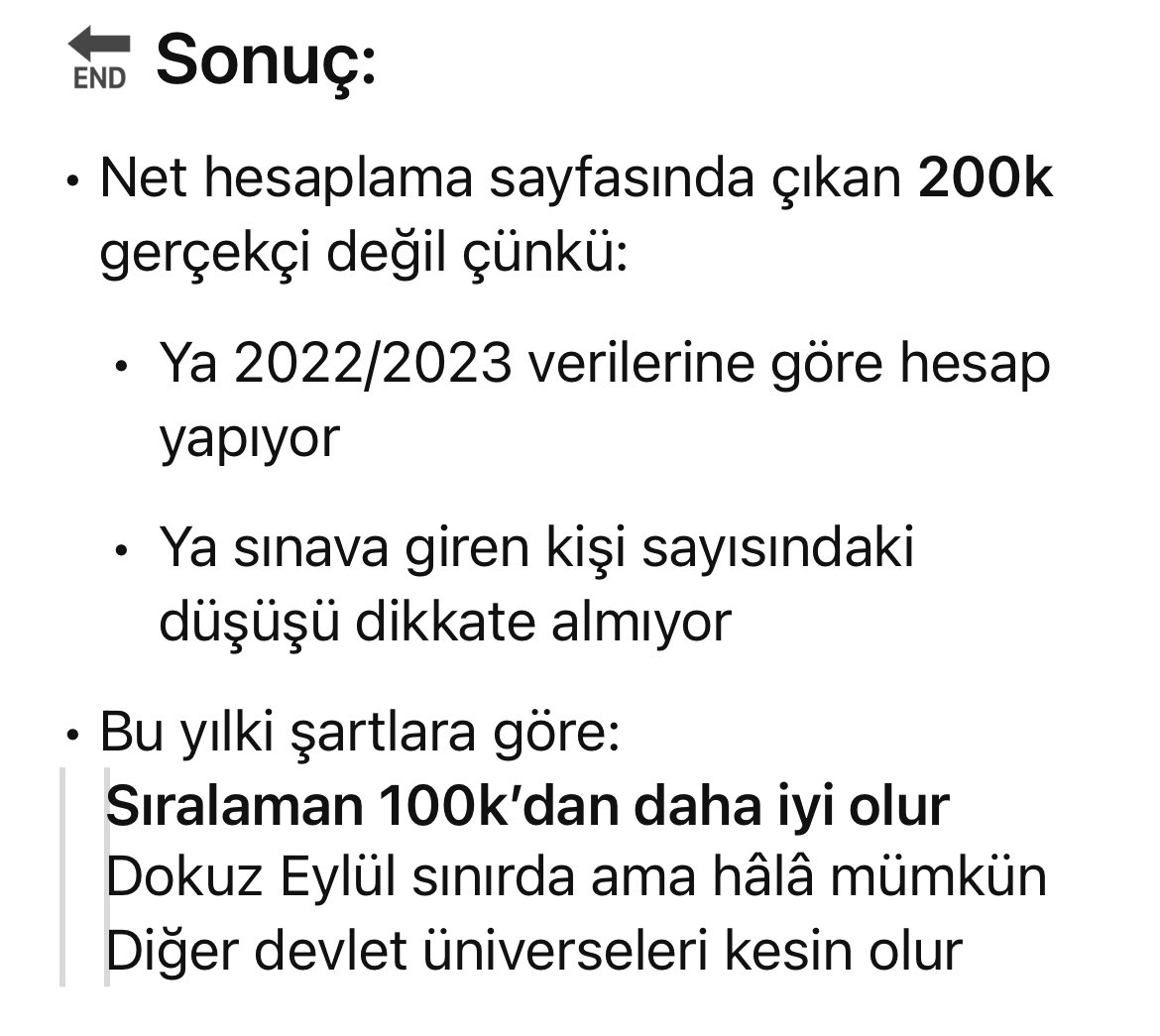 Ya ben buna yazdım 57 tyt 30 ayt internette 200k oluyor diye gelmiş 100k olur diyor inanmak istiyorum…