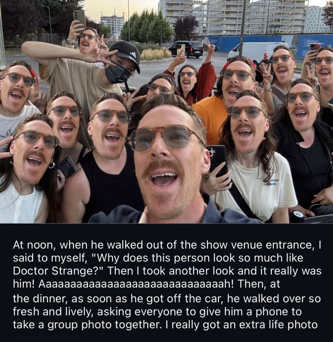 benedict took a group selfie today and op made a collage of just him to cover everyone's face jic 😂 📸 iv. via 小红书 

he's the sweetest!!