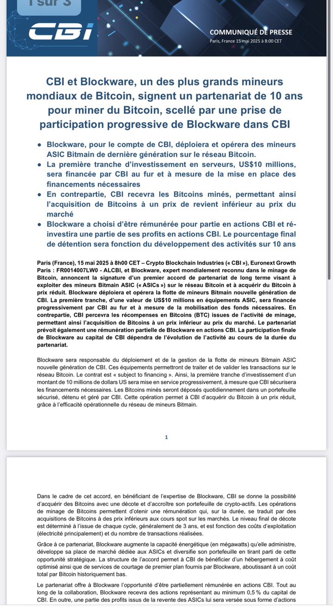 MCfly37333's tweet photo. #alcbi entreprise française en partenariat pour miner du #btc avec #blockware 🇺🇸🇺🇸

—-> prix de reviens nettement inférieur au cours laissant une marge de sécurité 

——> introduction sur le marché américain prochainement tic tac tic tac 🇺🇸 🕢

https://t.co/tFdWLHqJM8 https://t.co/Md7KYa9O1k