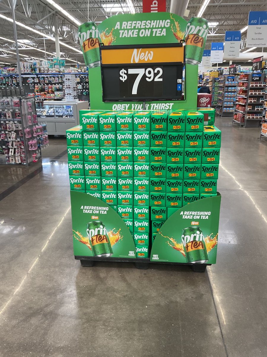 AtlanticCoke's tweet photo. Big shoutout to our teams for building some seriously refreshing Sprite + Tea displays!
Stock up now and sip into summer. 🛒☀️
#SpriteTea https://t.co/MMj1Xs5FNd