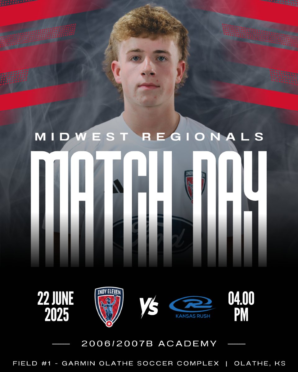 Indy Eleven Academy (@indyelevenacad) on Twitter photo Good luck to 2006/2007B Academy as they face off against Kansas Rush (KS) this afternoon in their final match of group play at <a href="/USYouthSoccer/">US Youth Soccer</a> #MidwestRegionals2025 here in Overland Park, KS.
#ElevenForever #EveryMomentCounts #PathwayToCollege Good luck to 2006/2007B Academy as they face off against Kansas Rush (KS) this afternoon in their final match of group play at <a href="/USYouthSoccer/">US Youth Soccer</a> #MidwestRegionals2025 here in Overland Park, KS.
#ElevenForever #EveryMomentCounts #PathwayToCollege