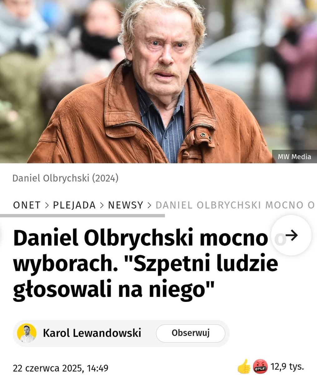 jack__sparrow5's tweet photo. Głosowaliście na Nawrockiego? Daniel Olbrychski ma dla Was jasny przekaz 👍 https://t.co/OUL8RjLL2n
