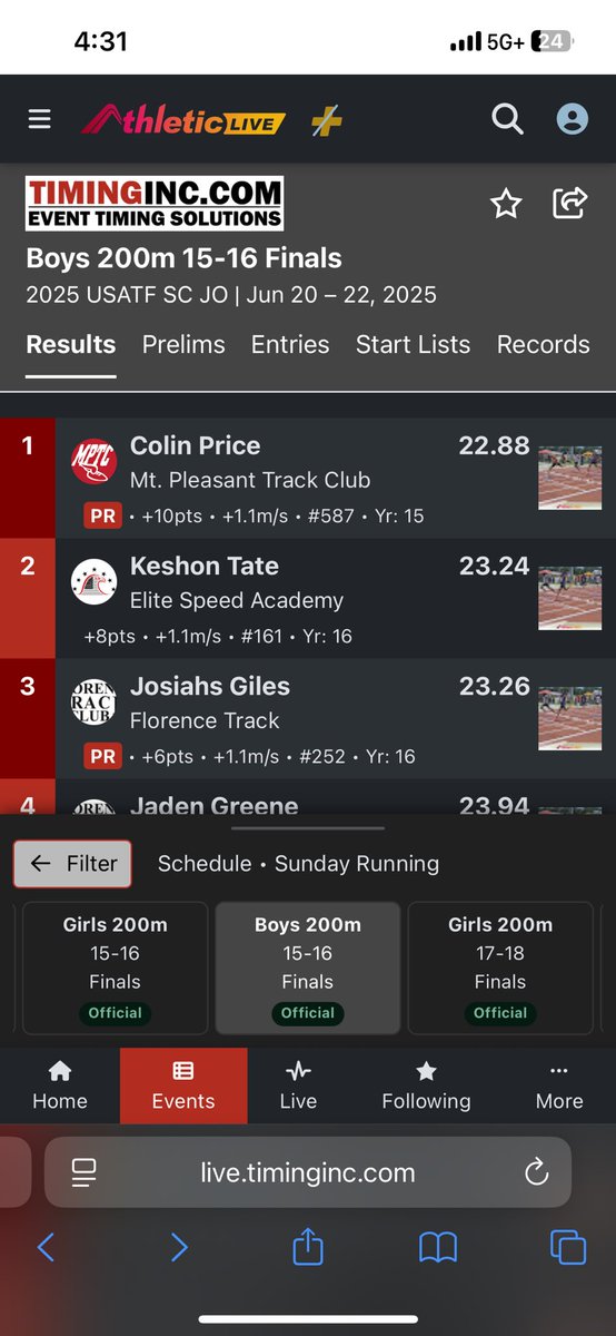 #USATFSC <a href="/WilsonHSTrack/">Wilson Track and Field</a> <a href="/WHSTigers_FB/">Wilson Tigers Football</a>