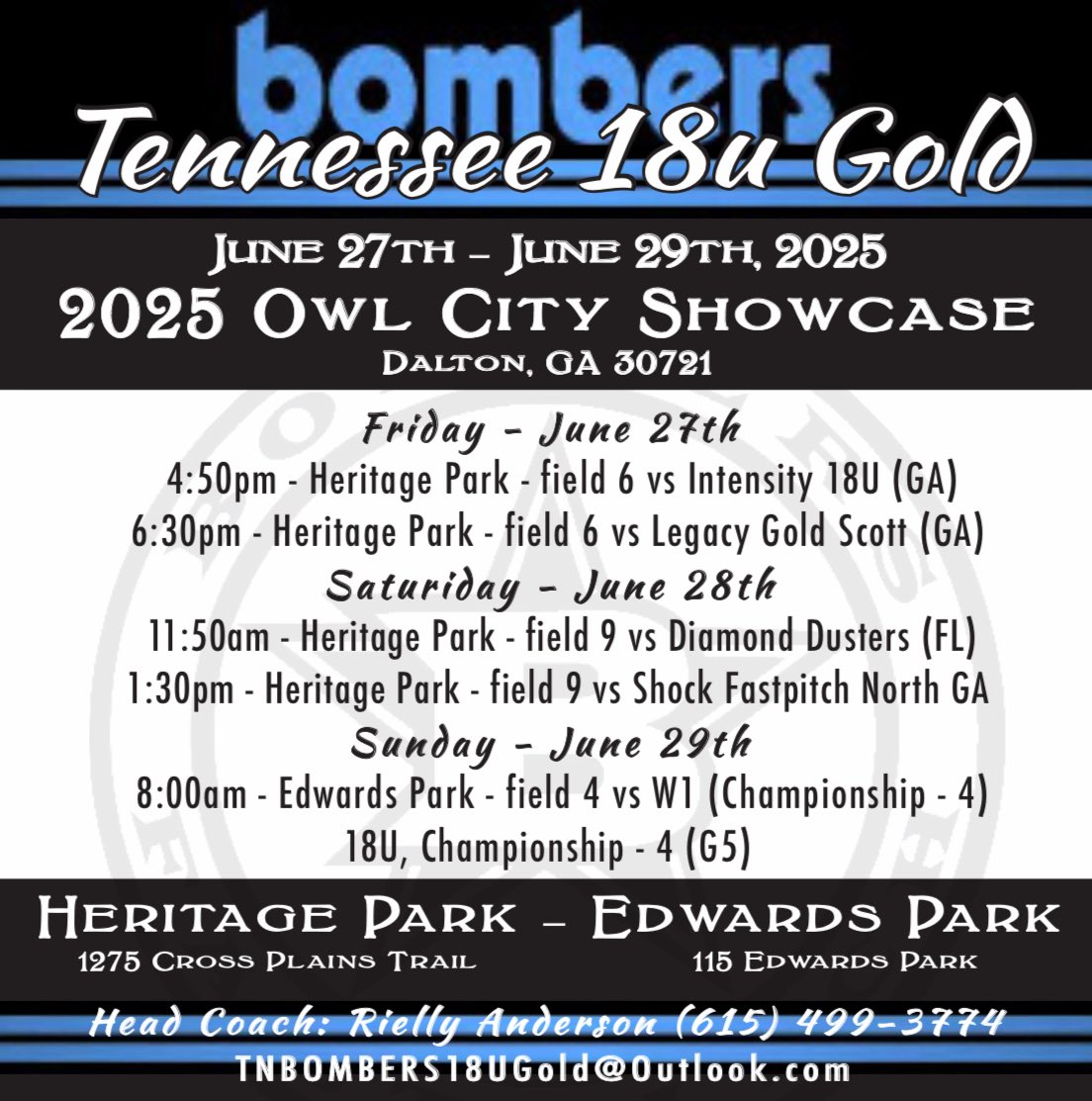 Tn Bombers 18u Gold tweet media