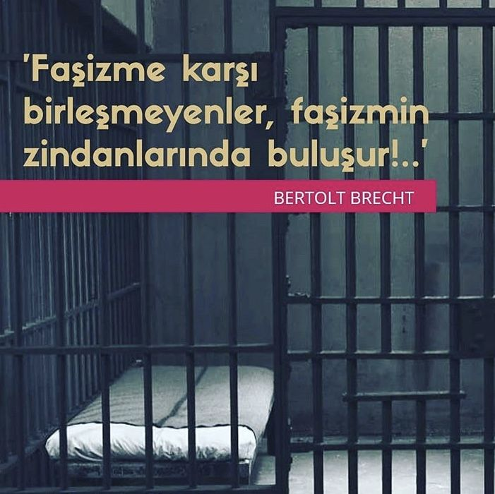 “Faşizme karşı birleşmeyenler, faşizmin zindanlarında buluşur”...

Bertolt Brecht