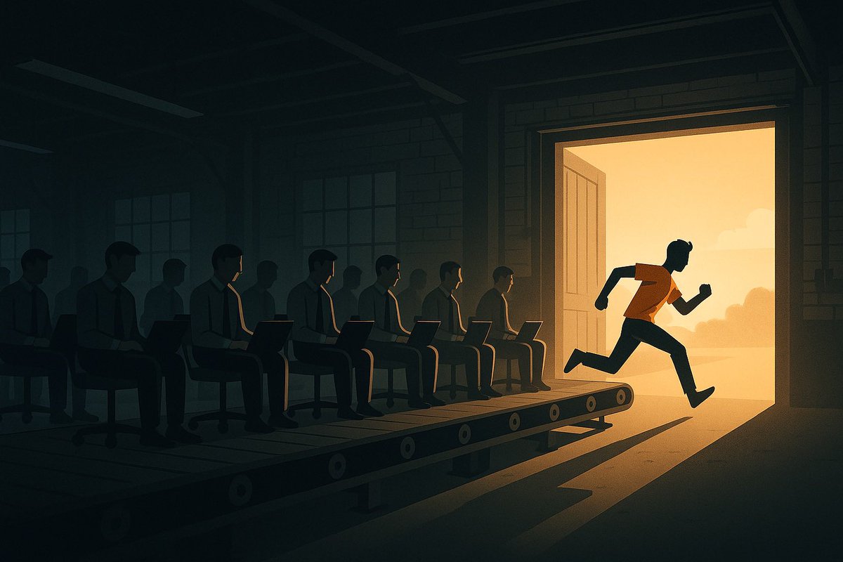 We’re still using factory rules for brain work.

The 8-hour workday was designed for assembly lines. Yet we still structure our days like we’re manufacturing boxes instead of generating insights.

Factory productivity:
· Repetitive tasks
· Predictable inputs 
· Consistent outputs